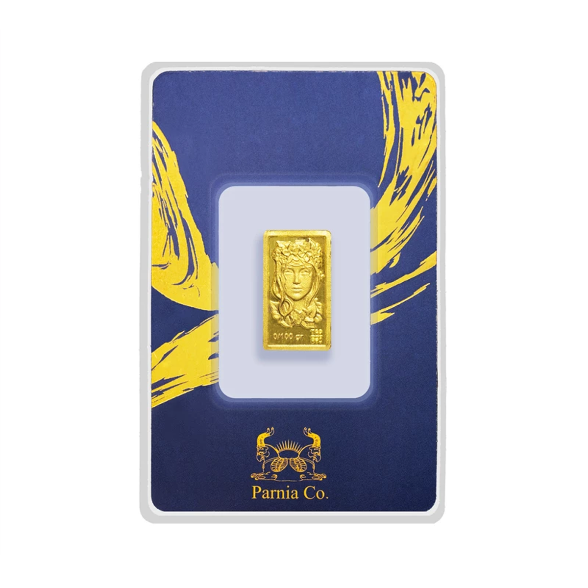 شمش طلا 24 عیار 300 سوت پرنیا مدل نقش برجسته کارت فرکانسی