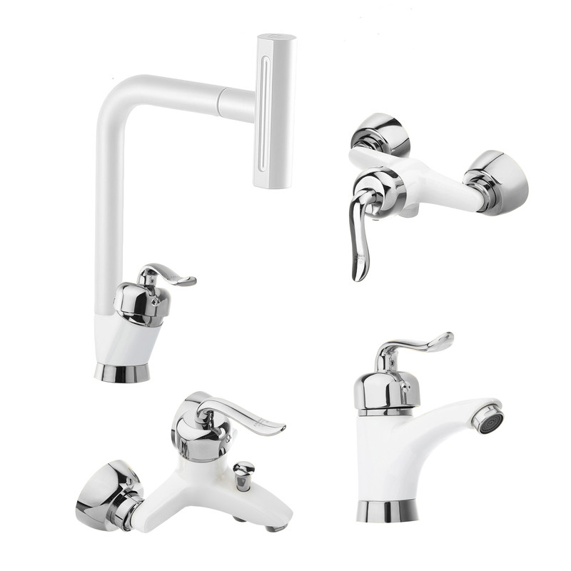 ست شیرآلات توفیق مدل قجری آبشاری چهارحالته مجموعه 4 عددی