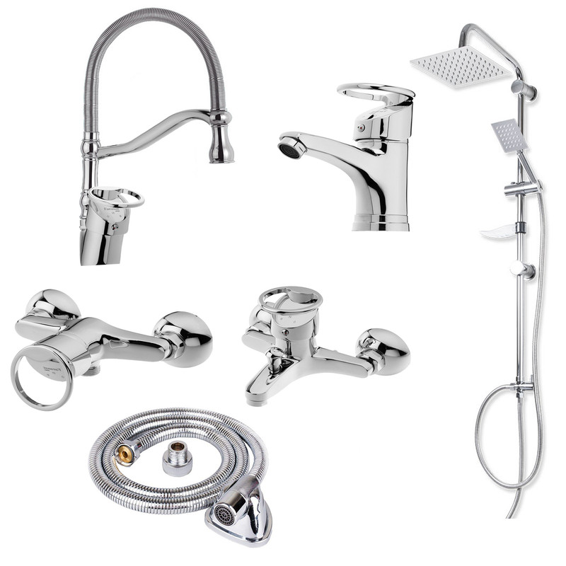 ست شیرآلات توفیق مدل النگویی فنری مجموعه 6 عددی