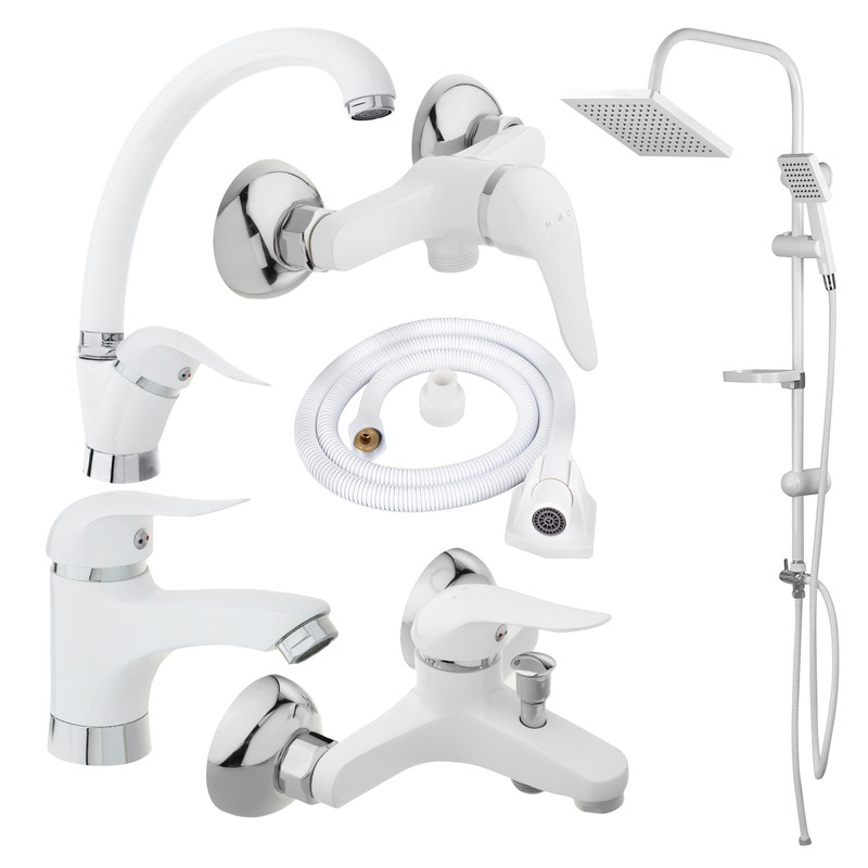 ست شیرالات شیرآلات بهداشتی و ساختمانی توفیق مدل اوج مجموعه 6 عددی