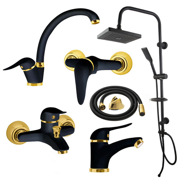 ست شیرآلات شیرآلات بهداشتی و ساختمانی توفیق مدل اوج مجموعه 6 عددی