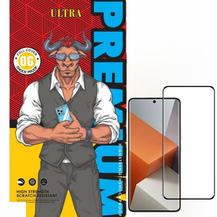 محافظ صفحه نمایش گوشی موبایل اولترا شیشه ای فول چسب مدل 9H مناسب شیائومی Redmi 15C 4G