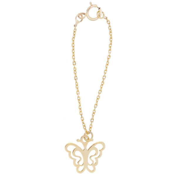 آویز ساعت طلا 18 عیار زنانه شمیم گلد گالری طرح پروانه کد SG413