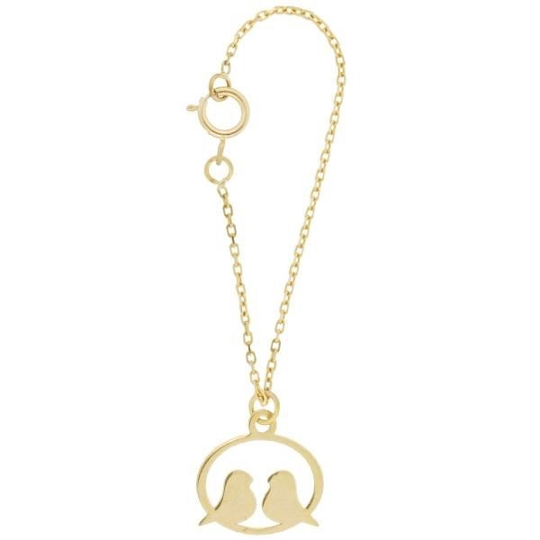 آویز ساعت طلا 18 عیار زنانه شمیم گلد گالری طرح پرنده کد UNW003