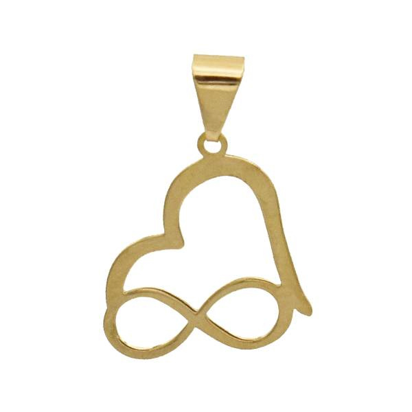 آویز گردنبند طلا 18 عیار زنانه  شمیم گلد گالری طرح قلب کد 406A2478