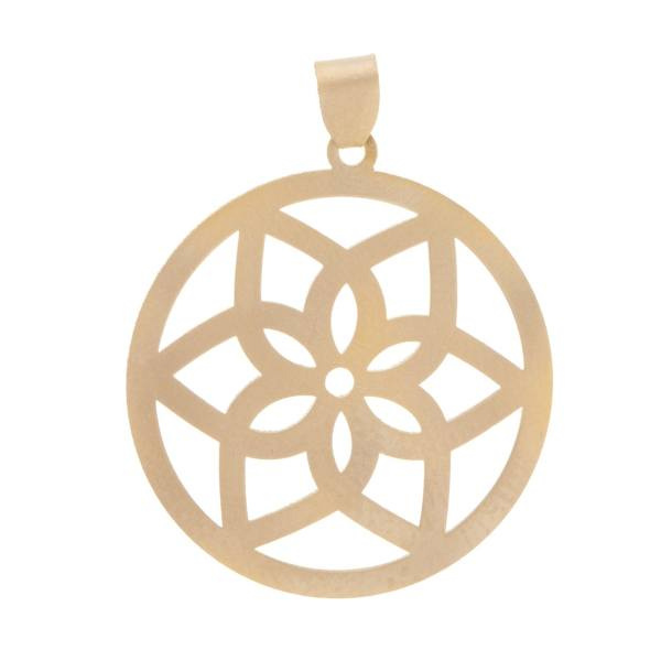 آویز گردنبند طلا 18 عیار شمیم گلد گالری مدل AG34