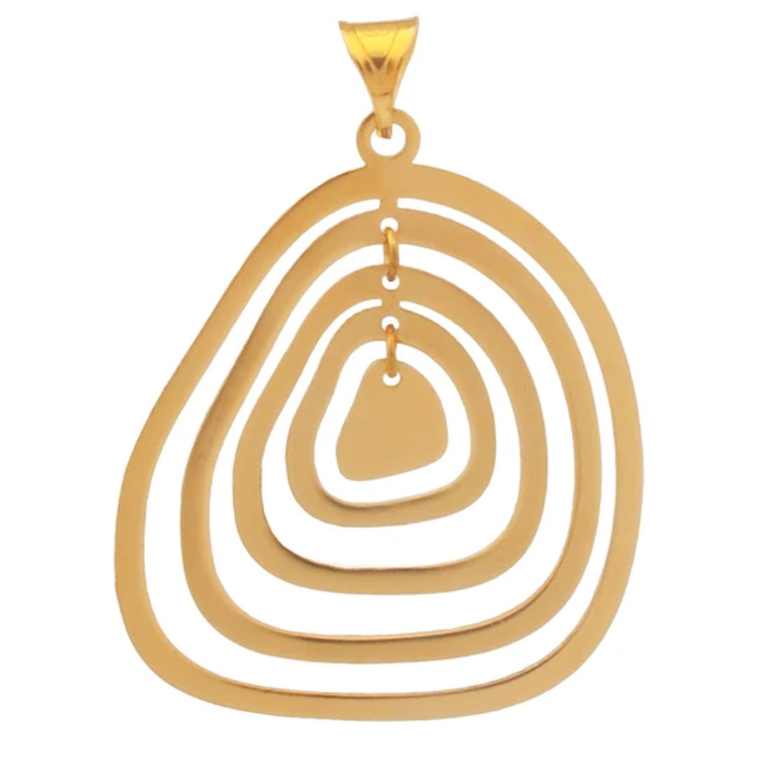 آویز گردنبند طلا 18 عیار شمیم گلد گالری مدل DP50