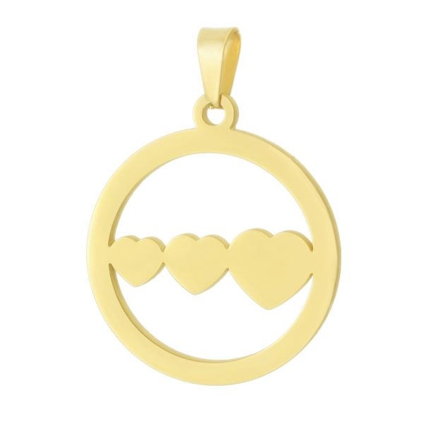 آویز گردنبند طلا 18 عیار شمیم گلد گالری طرح قلب کد UN086