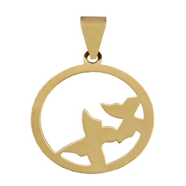 آویز گردنبند طلا 18 عیار شمیم گلد گالری طرح پروانه کد 463A2595