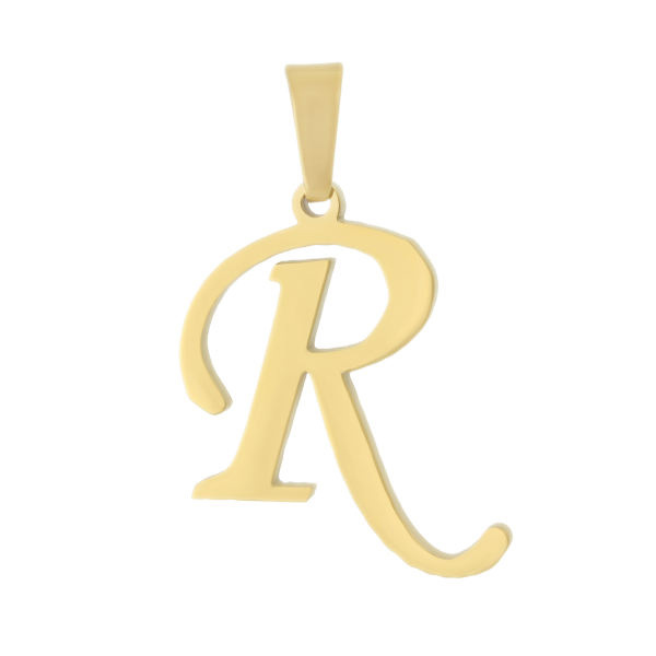 آویز گردنبند طلا 18 عیار شمیم گلد گالری طرح R کد 0110010