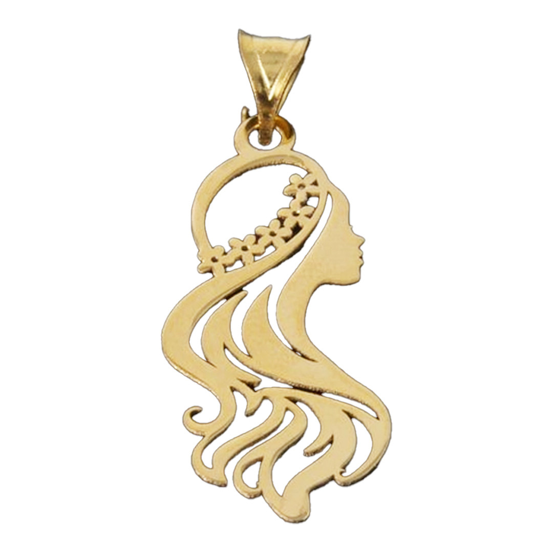 آویز گردنبند طلا 18 عیار شمیم گلد گالری مدل زن