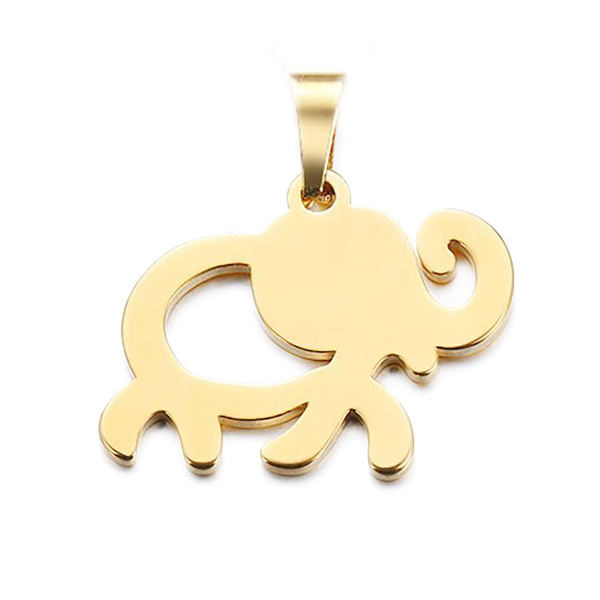 آویز گردنبند طلا 18 عیار شمیم گلد گالری طرح فیل کد 0110045