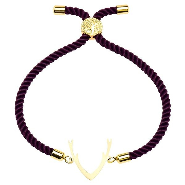 دستبند طلا 18 عیار زنانه شمیم گلد گالری مدل شاخ گوزن 631