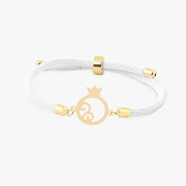 دستبند طلا 18 عیار زنانه شمیم گلد گالری مدل آسانسوری پلاک دار طرح انار رنگ سفید دستبند طلا 18 عیار زنانه شمیم گلد گالری مدل آسانسوری پلاک دار طرح انار رنگ سفید