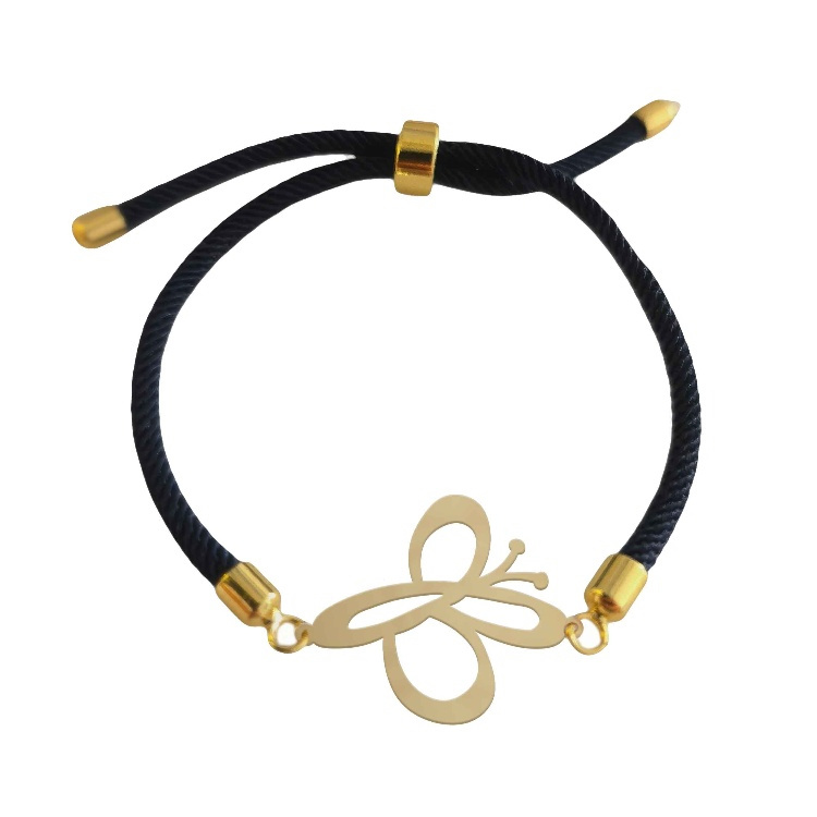 دستبند طلا 18 عیار زنانه شمیم گلد گالری مدل مینیمال پروانه کد D5-1 دستبند طلا 18 عیار زنانه شمیم گلد گالری مدل مینیمال پروانه کد D5-1