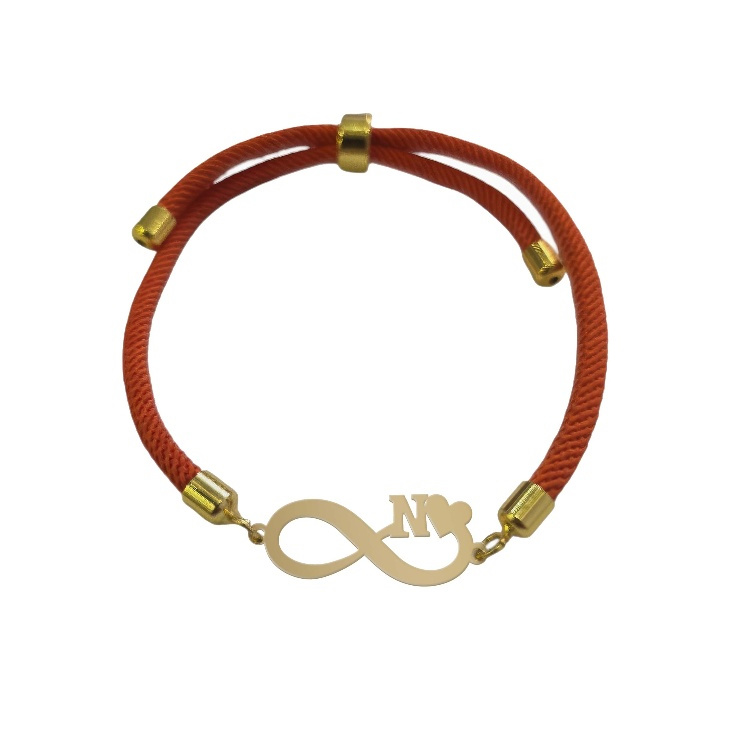 دستبند طلا 18 عیار زنانه شمیم گلد گالری مدل بینهایت و حرف N کد D64-9 دستبند طلا 18 عیار زنانه شمیم گلد گالری مدل بینهایت و حرف N کد D64-9