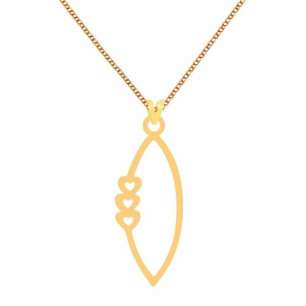 گردنبند طلا 18 عیار زنانه شمیم گلد گالری مدل برگ