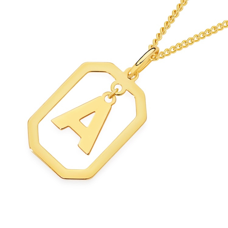 گردنبند طلا 18 زنانه شمیم گلد گالری طرح مینیمال با حرف A کد S-82