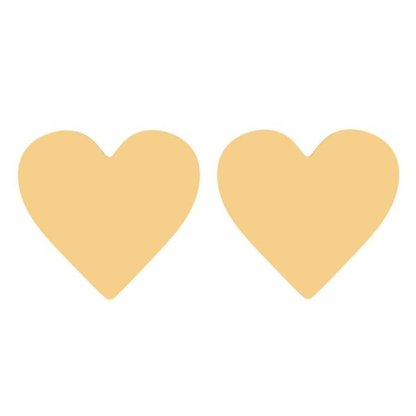 گوشواره طلا 18 عیار زنانه شمیم گلد گالری مدل قلب