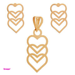 نیم ست طلا 18 عیار زنانه شمیم گلد گالری کد 19 نیم ست طلا 18 عیار زنانه شمیم گلد گالری کد 19