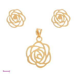 نیم ست طلا 18 عیار زنانه شمیم گلد گالری طرح گل رز نیم ست طلا 18 عیار زنانه شمیم گلد گالری طرح گل رز