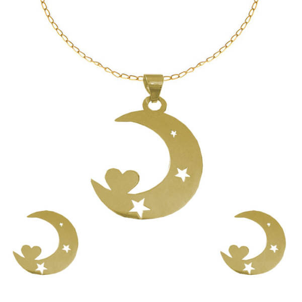 نیم ست طلا 18 عیار شمیم گلد گالری کد T1216