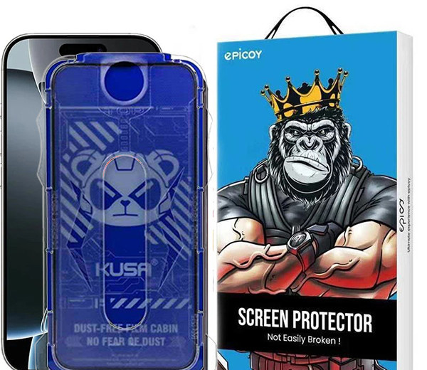 محافظ صفحه نمایش  اپیکوی مدل Kusa Easy install Kit مناسب برای گوشی موبایل اپل iPhone 16/15/14 Pro