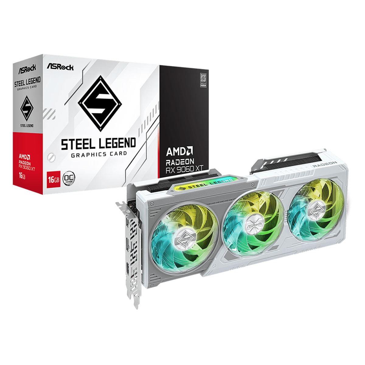 کارت گرافیک ازراک مدل AMD Radeon RX 9060 XT Steel Legend 16GB OC-small-image