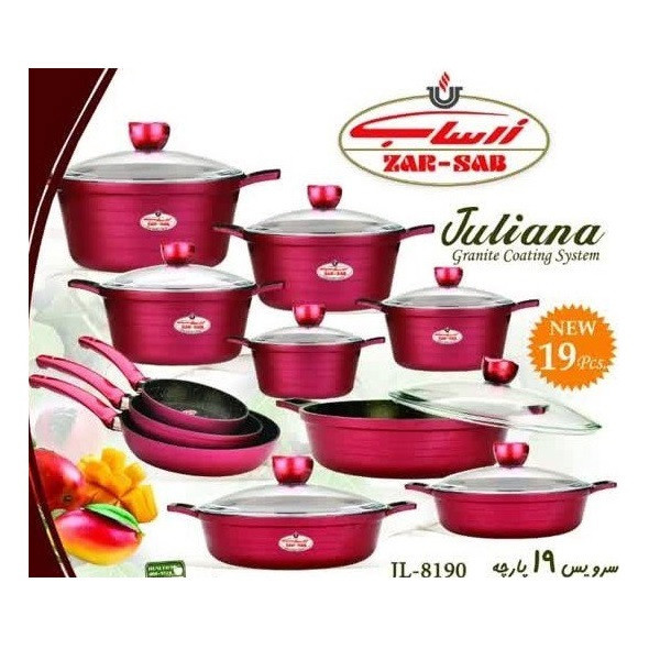 سرویس پخت و پز 19 پارچه زرساب مدل جولیانا JL8190 سرویس پخت و پز 19 پارچه زرساب مدل جولیانا JL8190