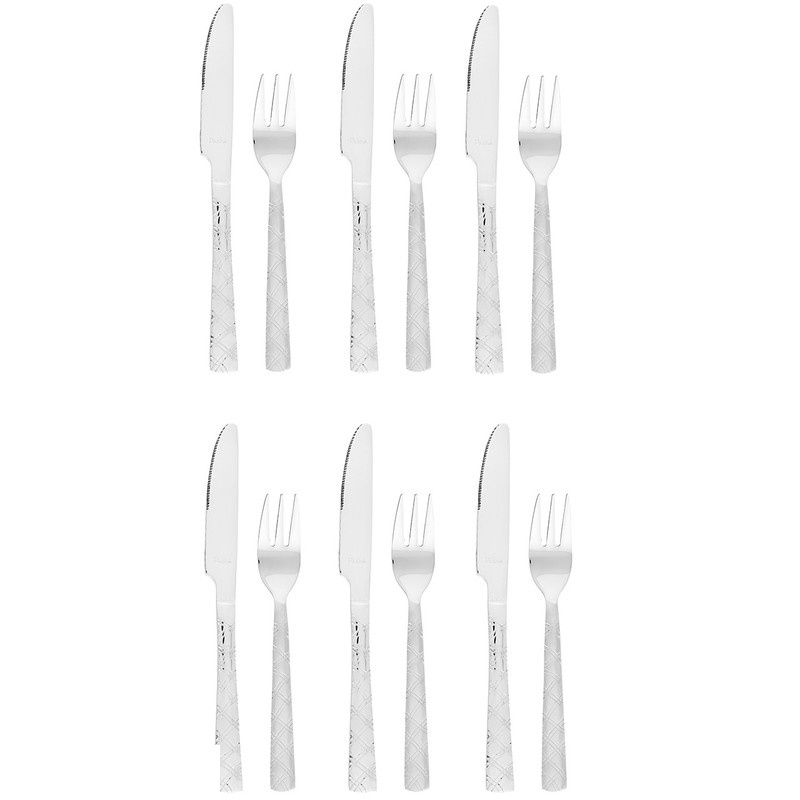 ست کارد و چنگال 12 پارچه صنایع استیل ایران مدل Pasha 9