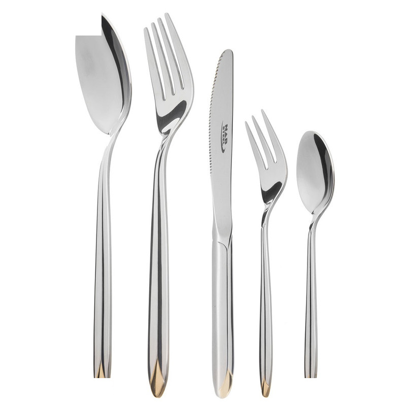 سرویس قاشق و چنگال 30 پارچه ناب استیل مدل Palermo