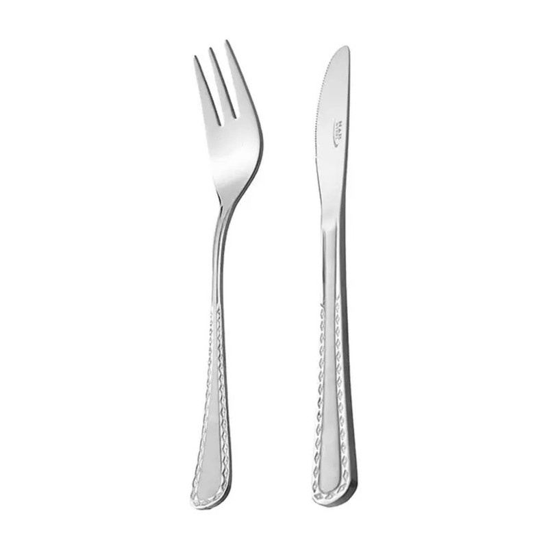 سرویس کارد و چنگال میوه خوری 12 پارچه ناب استیل مدل برلین