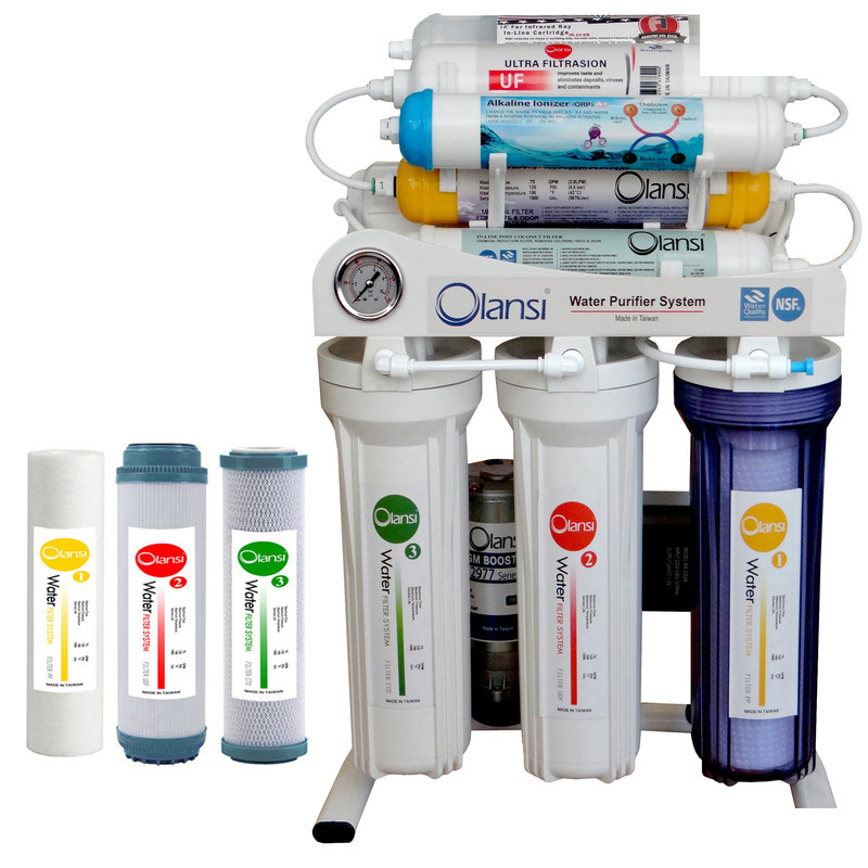 دستگاه تصفیه کننده آب اولانسی مدل REVERSE OSMOSIS - AT8080 به همراه فیلتر مجموعه 3 عددی