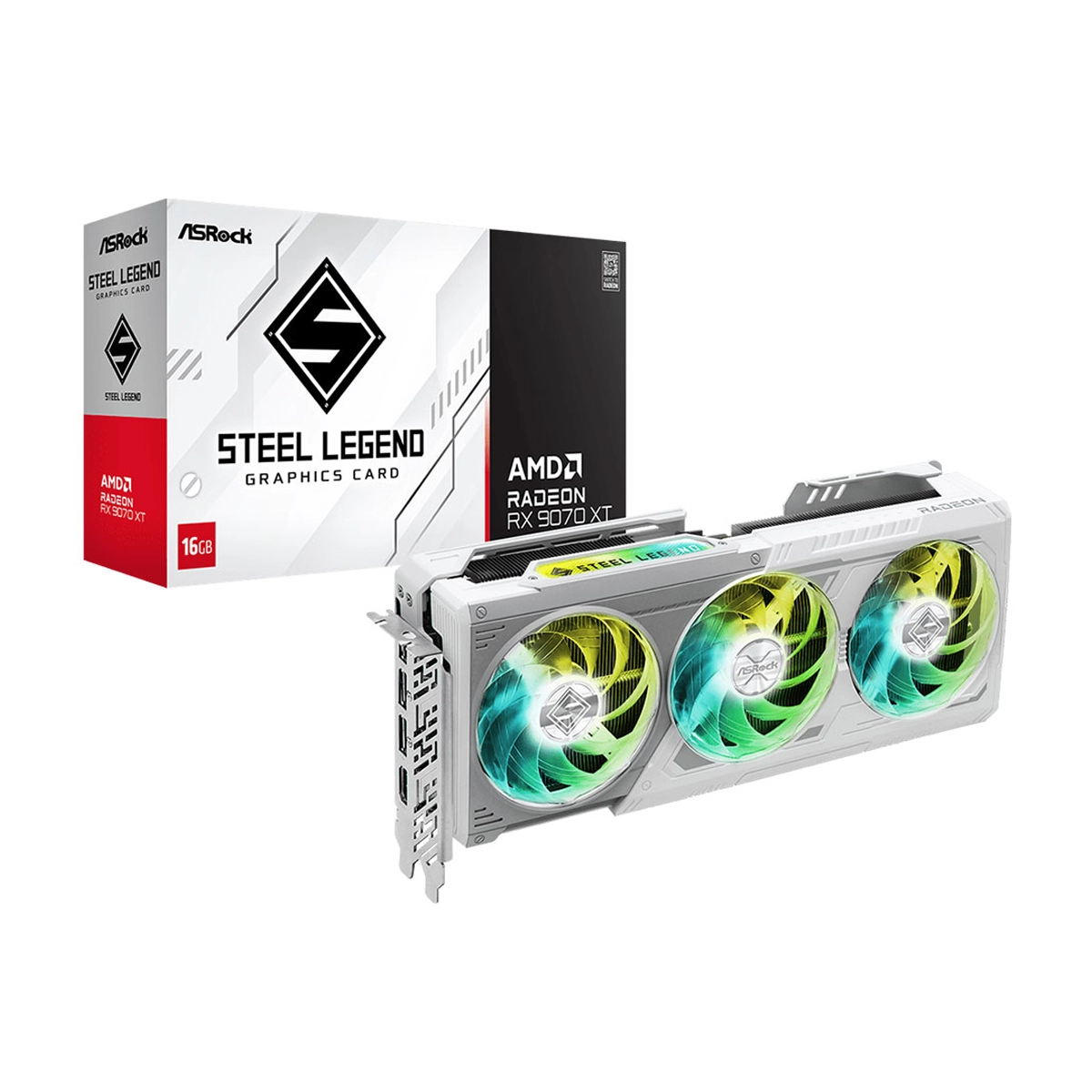 کارت گرافیک ازراک مدل AMD Radeon RX 9070 XT Steel Legend 16GB-small-image