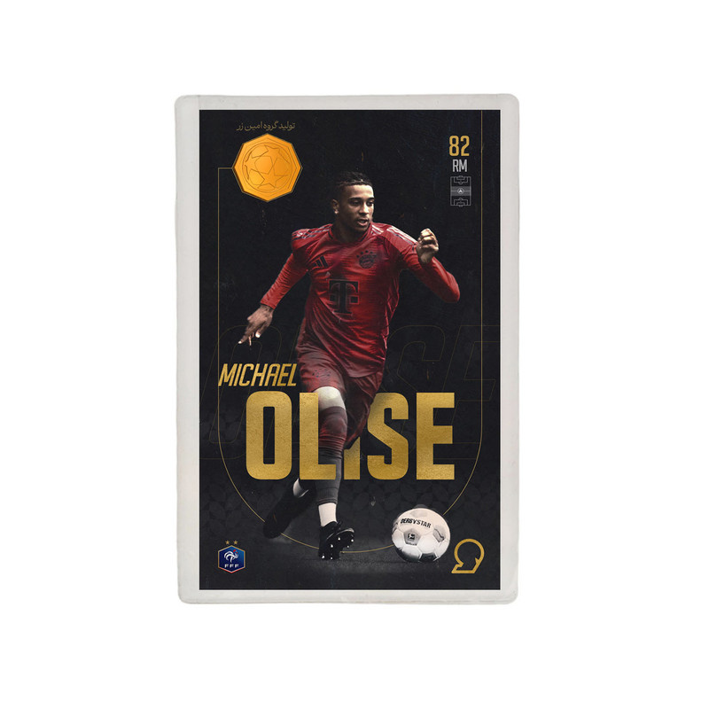 طلا گرمی 18 عیار مدوپد مدل OLISE طرح فوتبالی 2025 کد SO10088