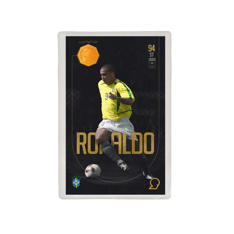 طلا گرمی 18 عیار مدوپد مدل RONALDO طرح فوتبالی 2025 کد SO10102