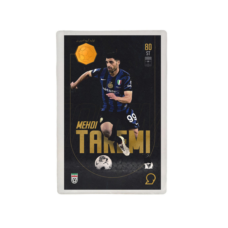 طلا گرمی 18 عیار مدوپد مدل TAREMI طرح فوتبالی 2025 کد SO10113