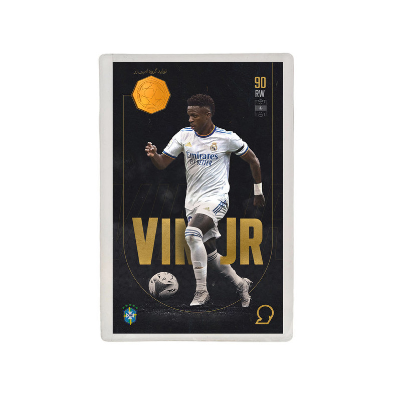 طلا گرمی 18 عیار مدوپد مدل VINI طرح فوتبالی 2025 کد SO10118