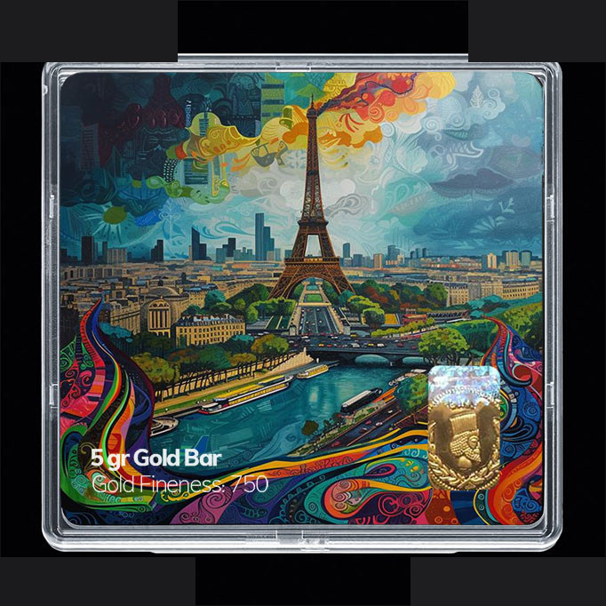 شمش طلا 18 عیار مدوپد مدل ایفل کد SG11819