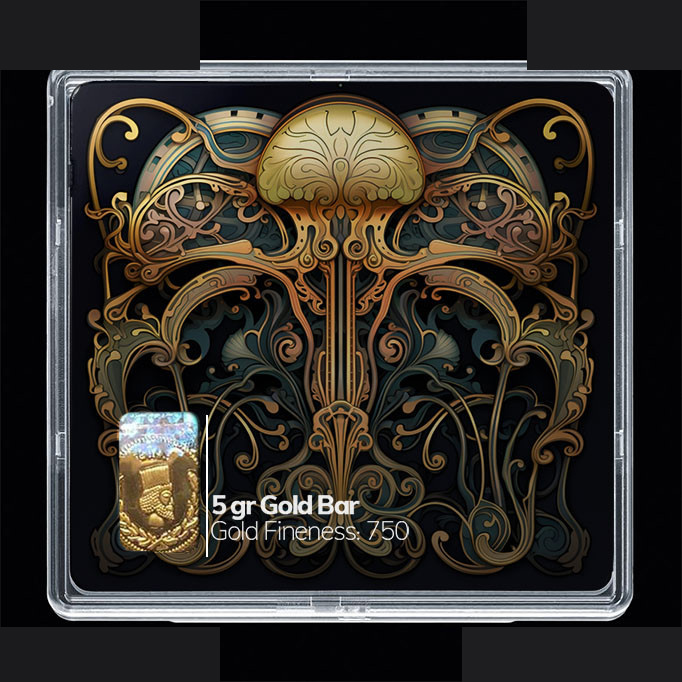 شمش طلا 18 عیار مدوپد مدل مینیاتور کد SG10212