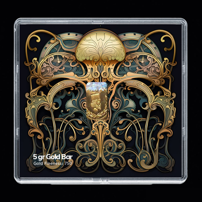 شمش طلا 18 عیار مدوپد مدل مینیاتور کد SG-10212