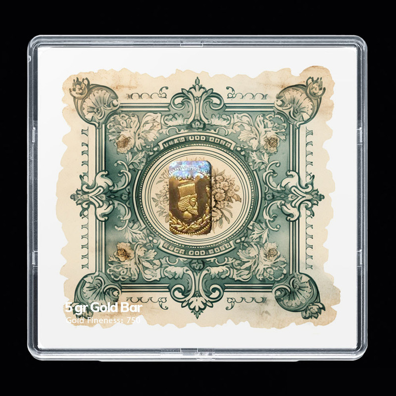 شمش طلا 18 عیار مدوپد مدل تمبر کد SG-10193