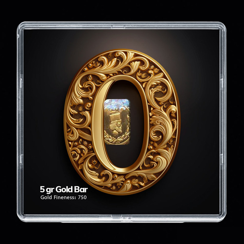 شمش طلا 18 عیار مدوپد مدل عدد 0 کد SG-10158