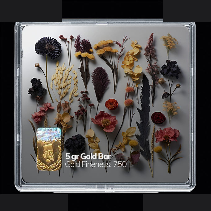 شمش طلا 18 عیار مدوپد مدل گل کد SG10509