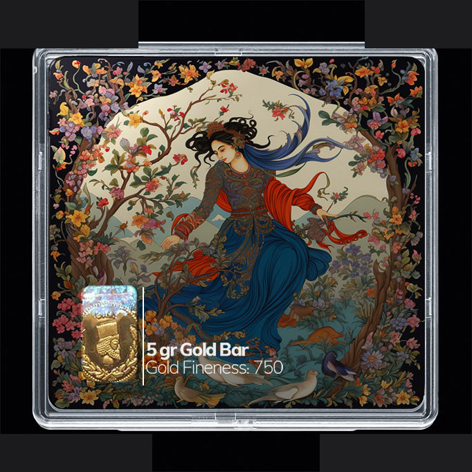 شمش طلا 18 عیار مدوپد مدل دختر مینیاتوری کد SG10623