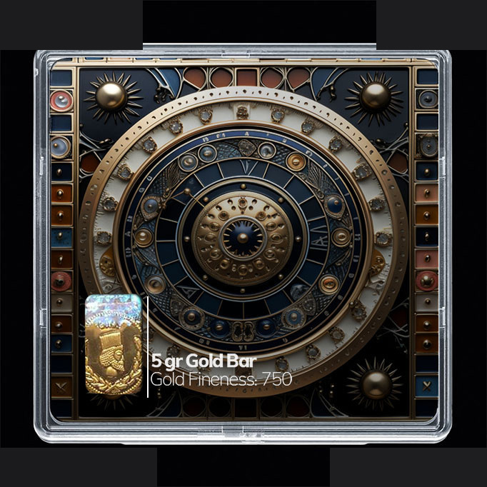 شمش طلا 18 عیار مدوپد مدل کاشی کد SG10689