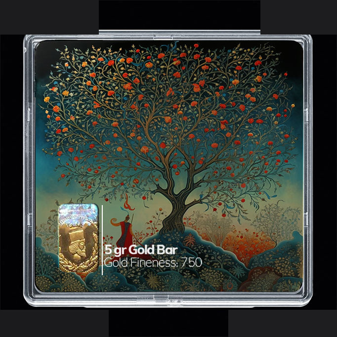 شمش طلا 18 عیار مدوپد مدل مینیاتور کد SG10699