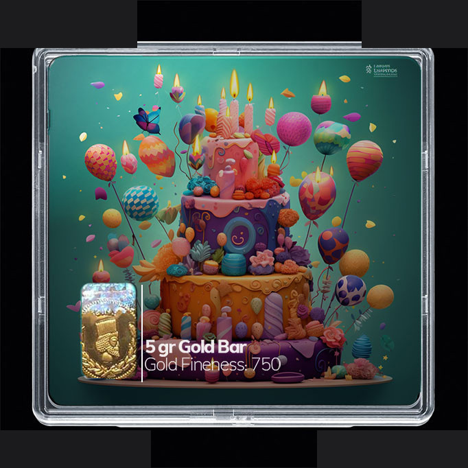 شمش طلا 18 عیار مدوپد مدل کیک کد SG10831