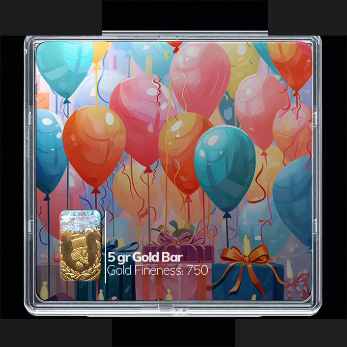 شمش طلا 18 عیار مدوپد مدل بادکنک کد SG10850