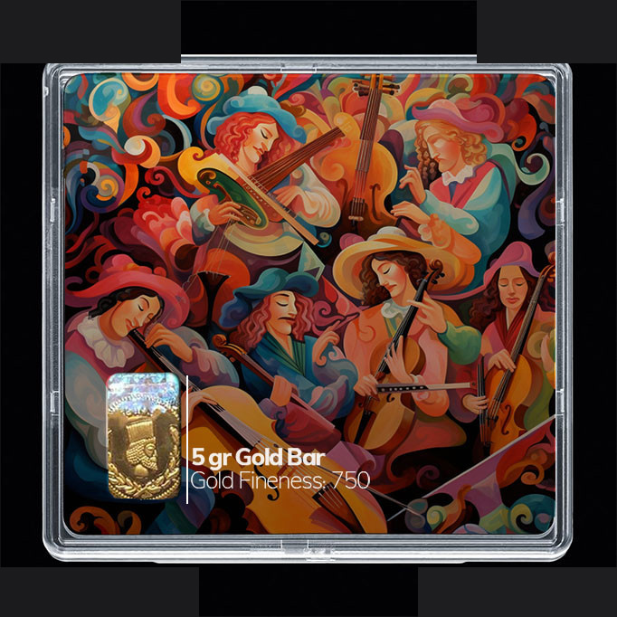 شمش طلا 18 عیار مدوپد مدل ویولن کد SG10865